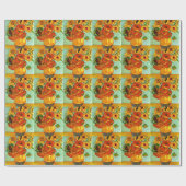 Van Gogh - Zonnebloemen Twaalf Cadeaupapier (Vlak)
