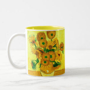 Van Gogh Zonnebloemen Tweekleurige Koffiemok