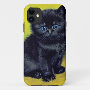 Van Gogh Zwart Kat Paarse Bloemen iPhone 11 Hoesje