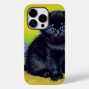 Van Gogh Zwart Kat Paarse Bloemen Case-Mate iPhone 14 Pro Hoesje