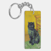 Van Gogh Zwart Kat Sleutelhanger (Voorkant Links)