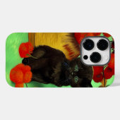 Van Gogh Zwart Kitten Rood Bloemen Case-Mate iPhone Case (Achterkant (horizontaal))