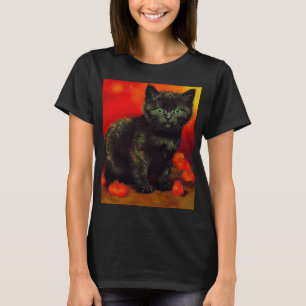 Van Gogh Zwart Kitten T-shirt