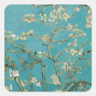 Van gogh's Almond Blossom Vierkante Sticker