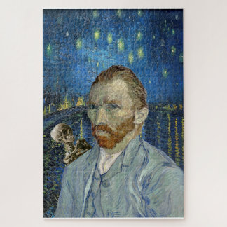 Van Goghs beroemde schilderij Skelet Portret Sterr Legpuzzel