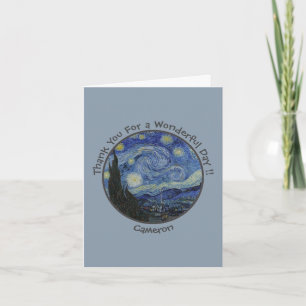 Van Gogh's De Sterrennacht Party Items Collectie Bedankkaart