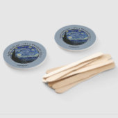 Van Gogh's De Sterrennacht Party Items Collectie Handwaaier (Niet-gemonteerd)