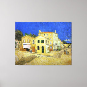 van Gogh's Gele House (Vincent's house in Arles) Canvas Afdruk