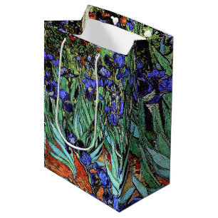 Van Goghs Irise Flowers Floral Gift Bag Medium Cadeauzakje