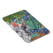 Van Gogh's Irises en Fancy Leopard Magneet (Rechterzijde)