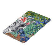 Van Gogh's Irises en Fancy Leopard Magneet (Linkerzijde)