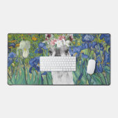 Van Gogh's Irises en Fancy Llama Bureaumat (Keyboard & Muis)