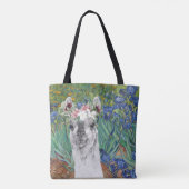Van Gogh's Irises en Fancy Llama Draagtas (Achterkant)