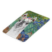 Van Gogh's Irises en Fancy Llama Magneet (Linkerzijde)