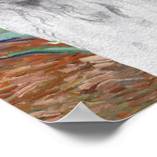 Van Gogh's Irises en Fancy Llama Poster (Hoek)