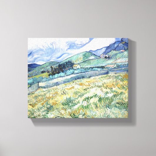 Van Goghs Landschap van Saint-Rémy Canvas Afdruk (Voorkant)