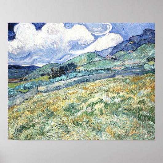 Van Gogh's Landschap van Saint-Rémy Canvas Print (Voorkant)
