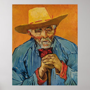 Van Gogh's oude paasant (Patience Escalier) 1888 Poster
