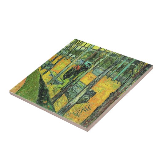 Van Goghs schilderij, Alychamps, Herfst Tegeltje (Zijkant)