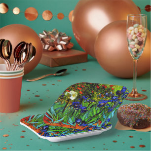 Van Gogh's schilderij, Irises Papieren Bordje