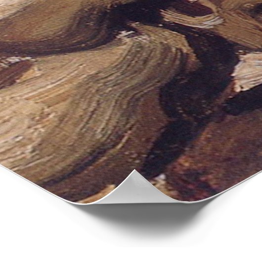 Van Gogh's skelet met brandende sigaretten Poster (Hoek)