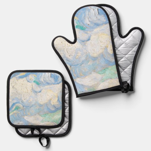 Van Gogh's sky background Ovenwant & Pannenlap Set (Voorkant / Achterkant)