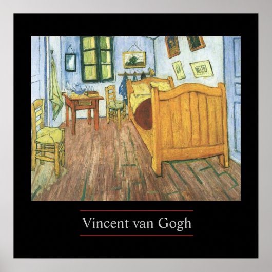 Van Gogh's slaapkamer in Arles Poster Print (Voorkant)