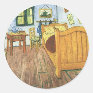 Van Gogh's slaapkamer in Arles Ronde Sticker