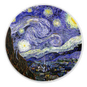 Van Gogh's Sterrennacht, 1889 Keramische Knop (Voorkant)