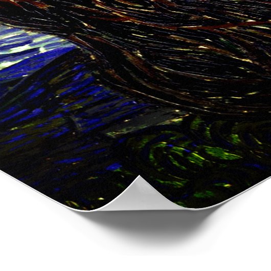 Van Gogh's Sterrennacht, 1889 Poster (Hoek)