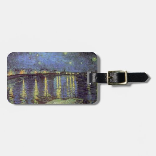 Van Gogh's Sterrennacht schilderen Bagagelabel (Voorkant horizontaal)