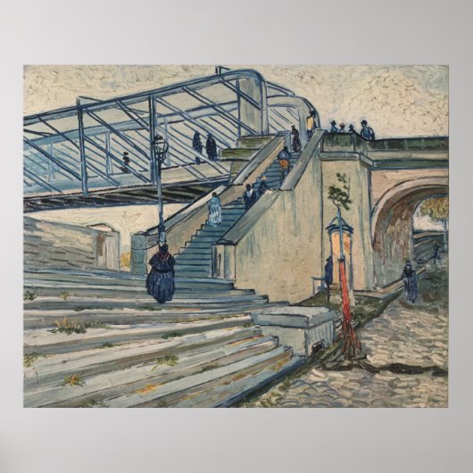 Van Gogh's The Trinquetaille Bridge, Arles (1888) Poster (Voorkant)