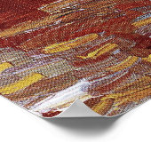 Van Gogh's Vase met drie zonnebloemen Poster (Hoek)