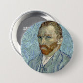 Van Gogh's zelfportret Ronde Button 7,6 Cm (Voorkant /achterkant)