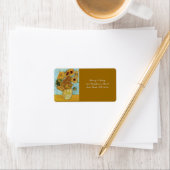 Van Gogh's zonnebloemen Etiket (Insitu)