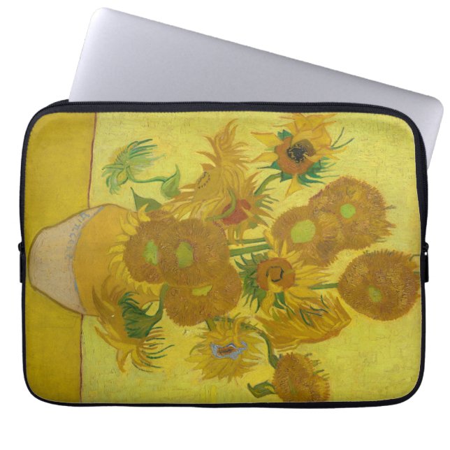 Van Gogh's zonnebloemen Laptop Sleeve (Voorkant)