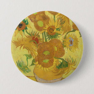 Van Gogh's zonnebloemen Ronde Button 7,6 Cm