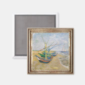 Van Gough Bateaux de pêche chef-d'oeuvre Magnet (Recto/Verso)