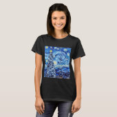 Van Gough Starry Nuit - T-shirt de Noël blanc (Devant entier)