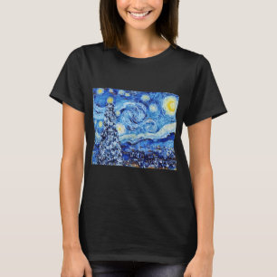 Van Gough Sterrennacht - White Kerstmis T-Shirt