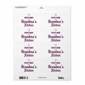 Van Grandma's Kitchen Etiket (Full Sheet)