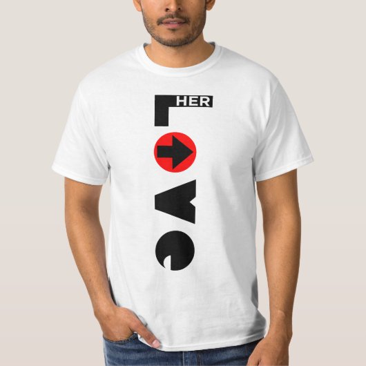 Van haar paar Mannen T-Shirt houden (Voorkant)