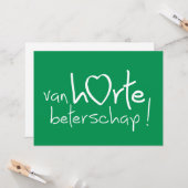 Van harte beterschap ! kaart (Voorkant / Achterkant in situ)