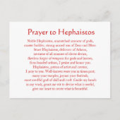 Van Hephaistos (Hephaestus) het Briefkaart (Voorkant)