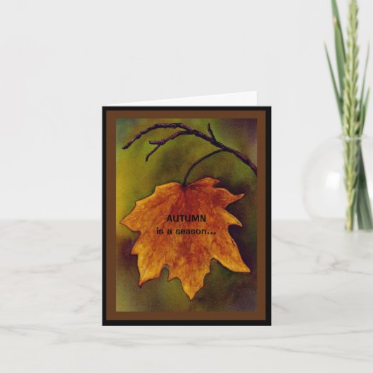 Van herfst naar lente gaan kaart (Voorkant)