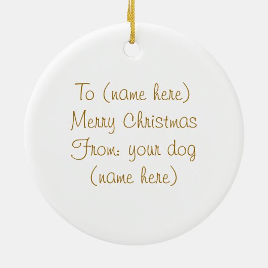 Van het Aangepaste Ornament van de Dog (Achterkant)