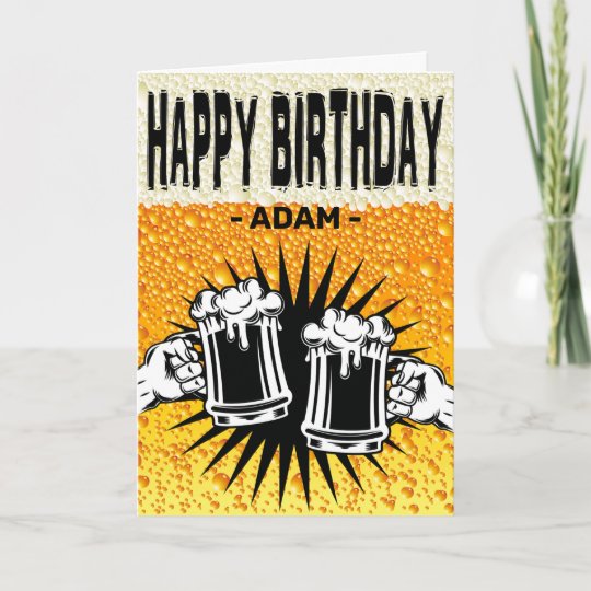 Klaar Draai vast Gezichtsvermogen Van het Bier van het man Gelukkige Verjaardag Als Kaart | Zazzle.be