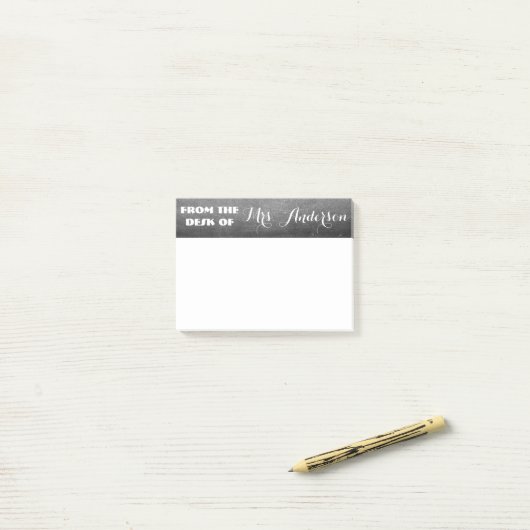 Van het bureau Chalkboard Typografileraar Post-it® Notes (Op bureau)
