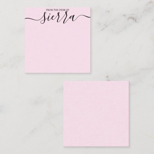 Van het bureau Simple Elegant Notecard Notitiekaartje (Voorkant / Achterkant)