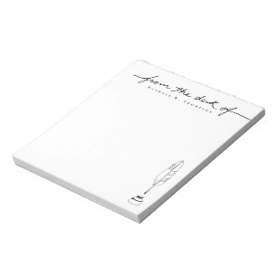 Van het bureau van aangepaste naam briefpapier sch notitieblok